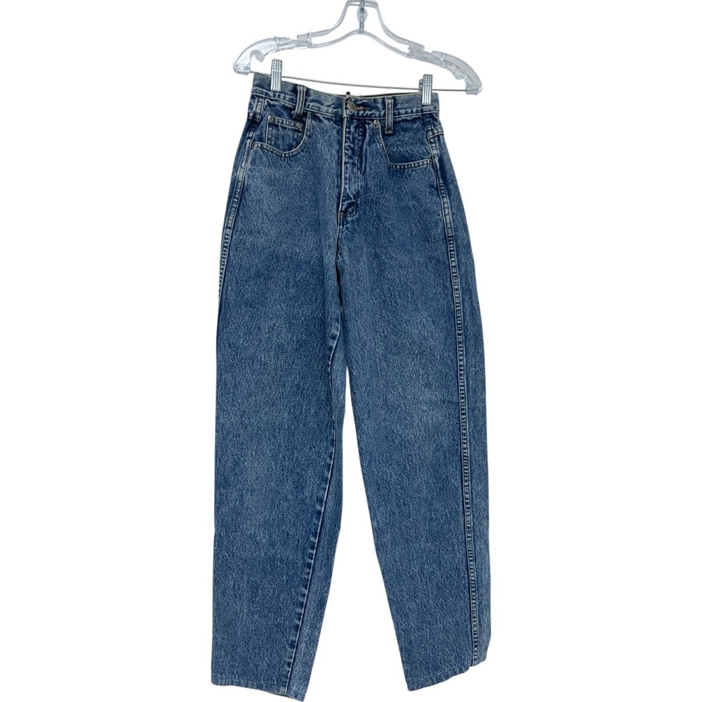 Nuovo Womens Mom Jeans Size 3 Blue Denim Cotton High Rise Relaxed Baggy 90s Y2K‎